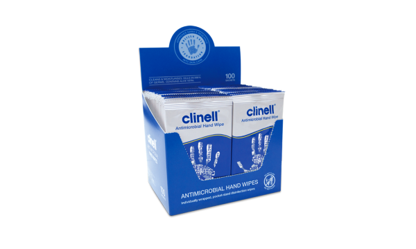 Clinell antimikrobinės servetėlės rankoms N100